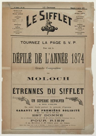 Le Sifflet, 4e année, N°155, 3 janvier 1875