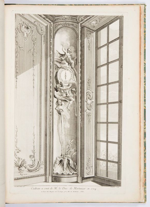 Cadran à Vent de Me le Duc de Mortemart en 1724 (Design for a Barometer for the Duc of Mortemart in 1724), plate 98, in Oeuvres de Juste-Aurèle Meissonnier (Works by Juste-Aurèle Meissonnier)