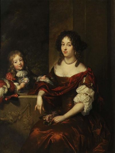 A Lady Seated before a Window, with a Young Boy