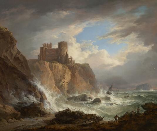 A View of Tantallon Castle with the Bass Rock