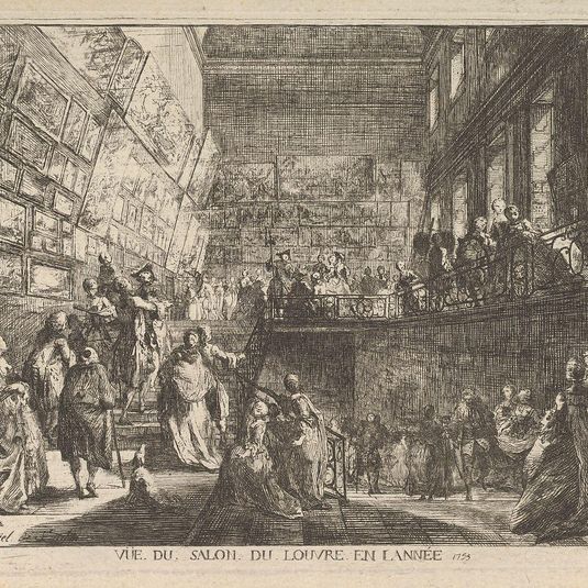 Vue du Salon du Louvre en l'année 1753