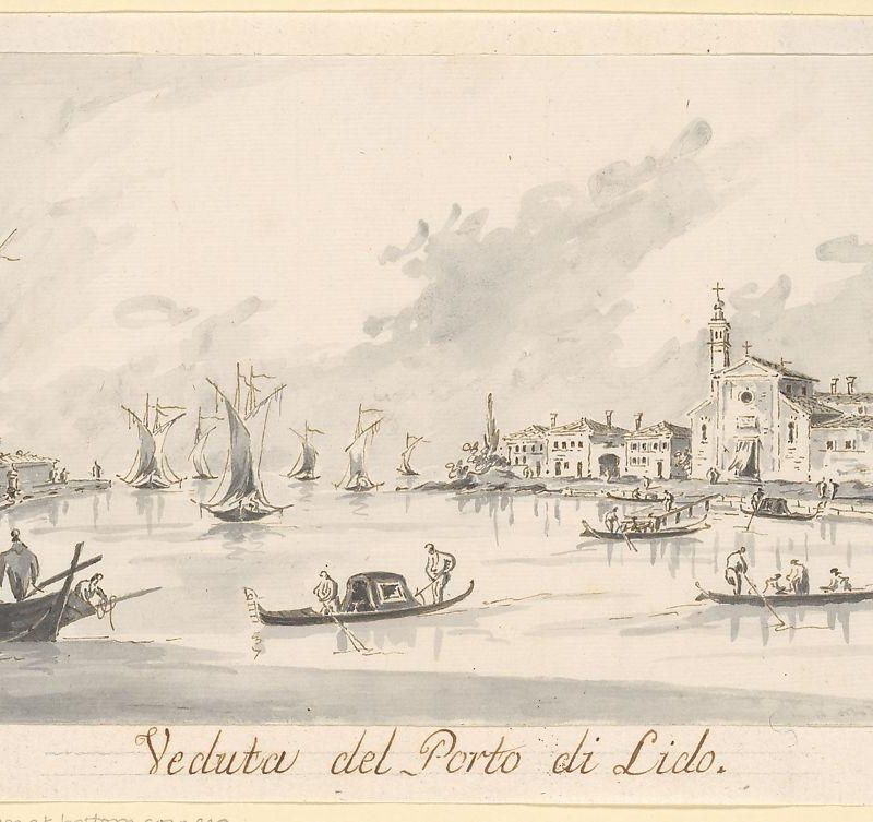 The Porto di Lido, with the Fortezza Sant'Andrea on the Left