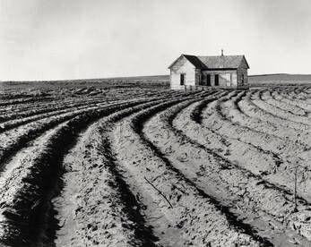 Power farming displaces tenants from the land in the western dry cotton area, Childress County, Texas