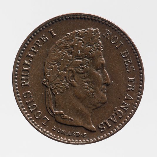 Essai pour la pièce de 1 centime de franc de Louis-Philippe, 1847