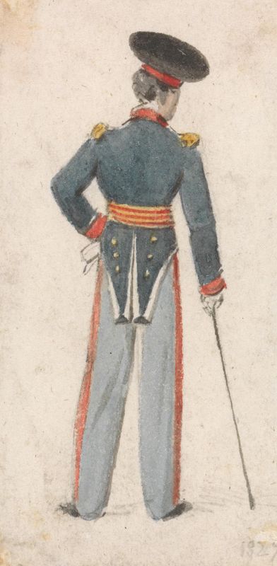 Back View of a Soldier