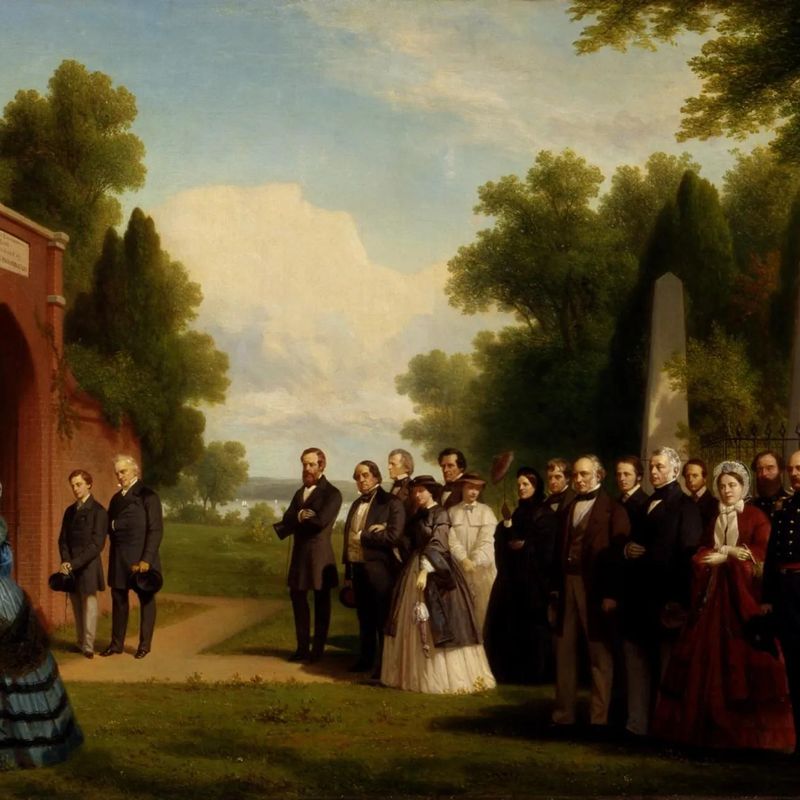 Visit of the Prince of Wales, President Buchanan, and Dignitaries to the Tomb of Washington at Mount Vernon, October 1860