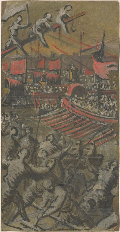 Venetian Ships Attacking Constantinople