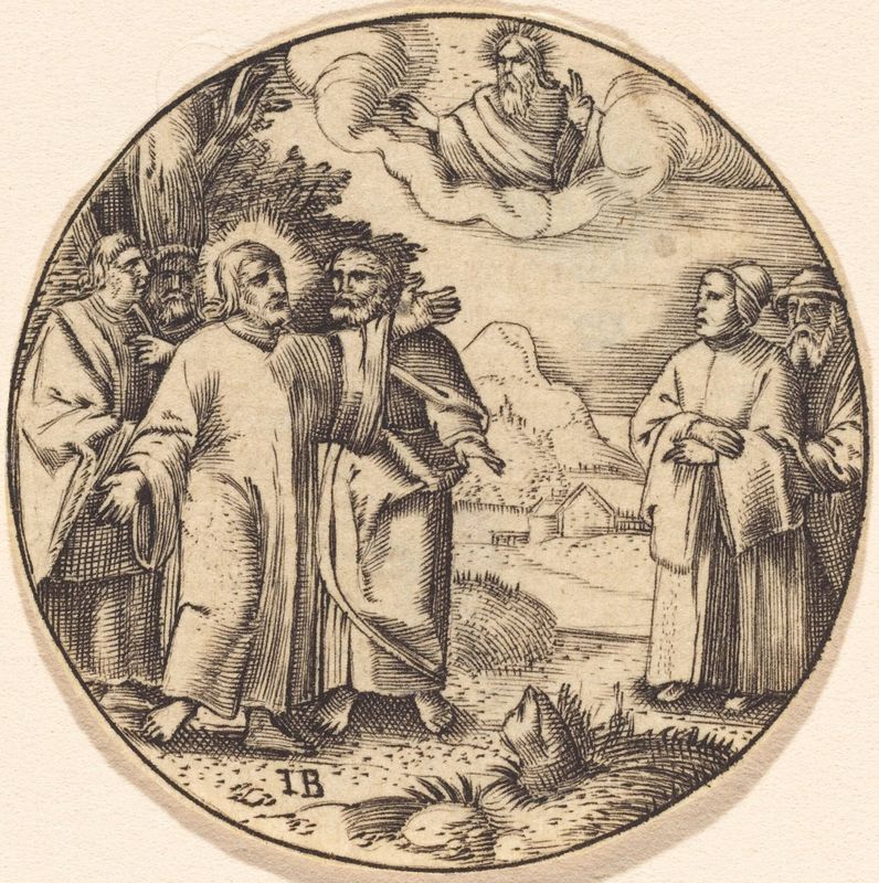 Christ with Three of His Apostles