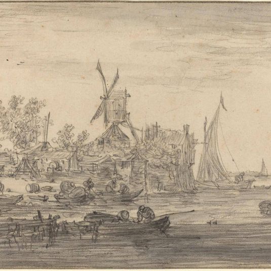 Foreshore Scene with Windmill