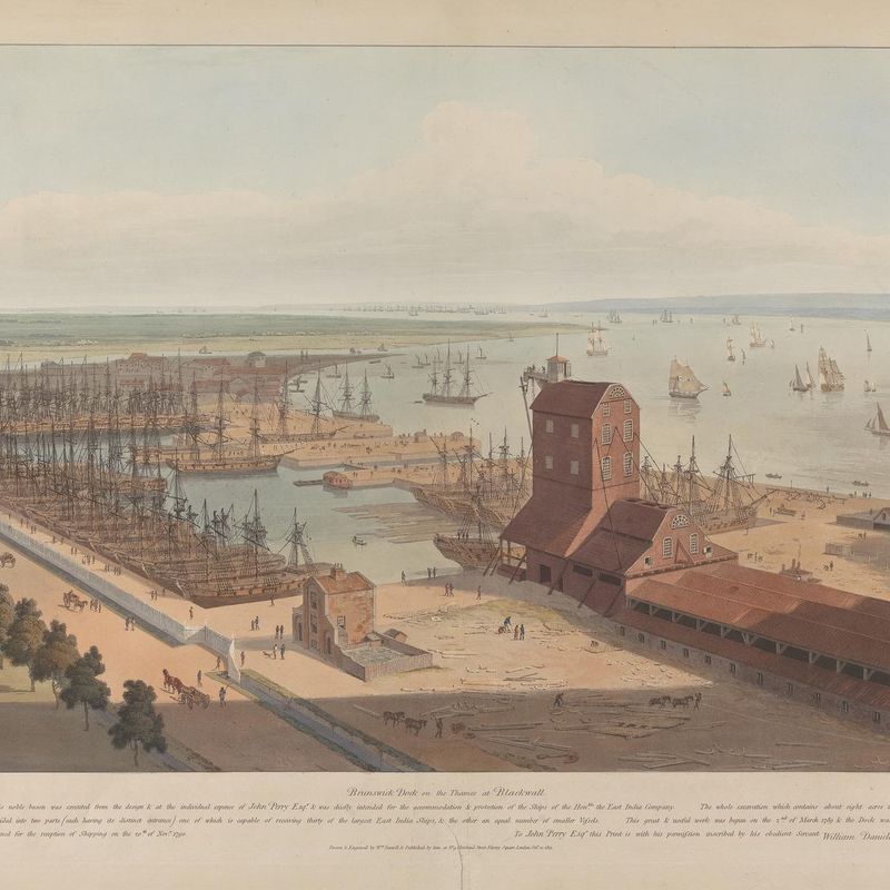 London Docks: 6 Views: East India, 1808