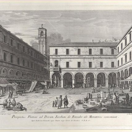 View of the market square near the church of San Giacomo