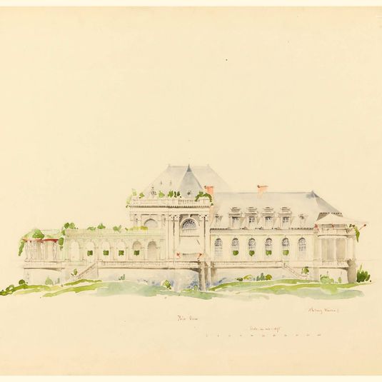 Elevation toward Polo Grounds, Clubhouse, Newport, Rhode Island and Golf Club