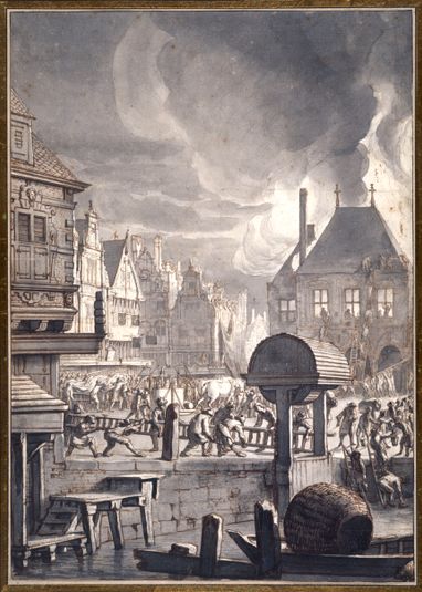 Incendie de l'ancien hôtel de ville d'Amsterdam le 7 juillet 1652 (Lugt 41)