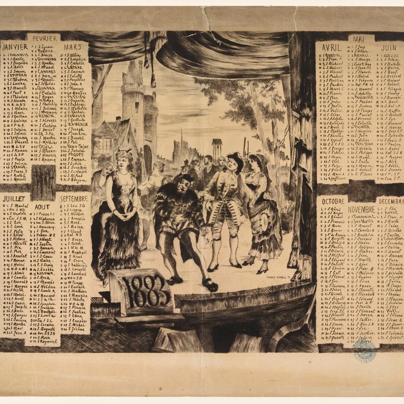 Le Roi s'amuse, calendrier de 1883