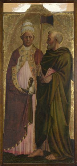 A Pope (Saint Gregory?) and Saint Matthias