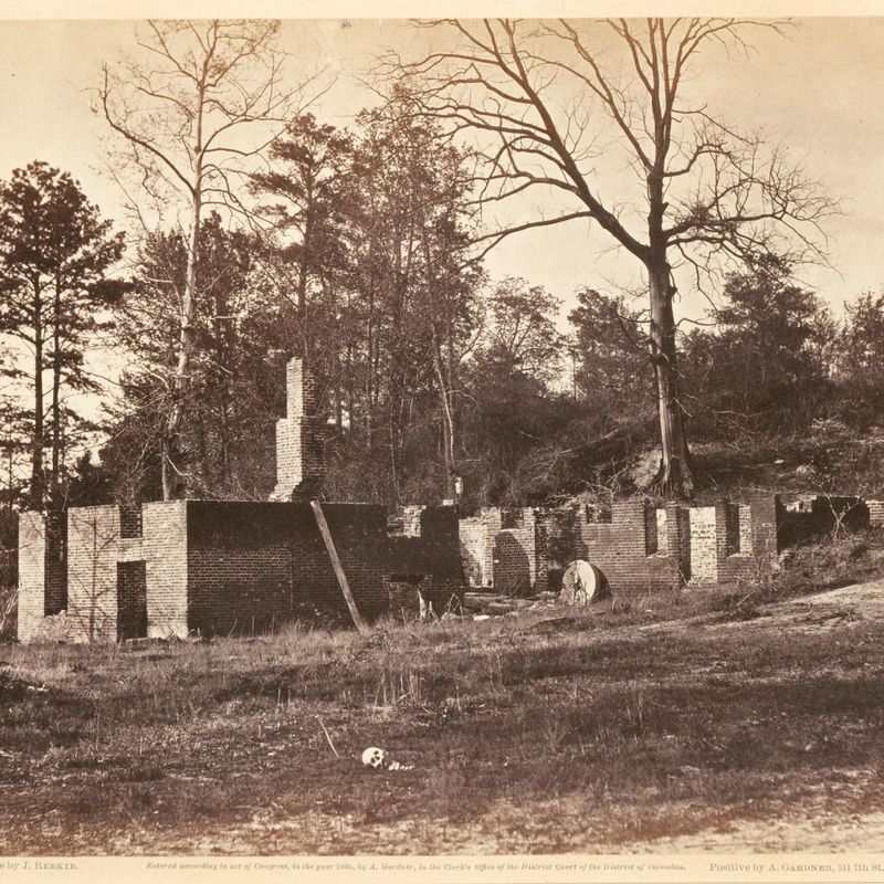 Ruins of Gaines' Mill, Virginia, from Gardner's Sketchbook of the Civil War