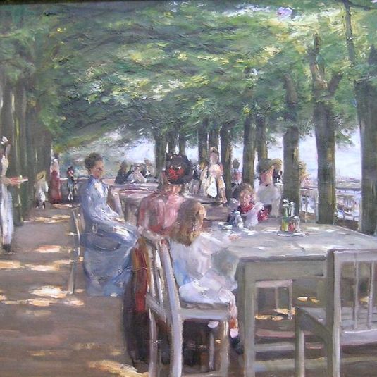 The Terrace at the Restaurant Jacob in Nienstedten on the Elbe
