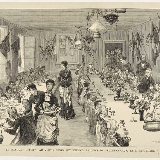 Le banquet offert par Victor Hugo aux enfants pauvres de Veules-en-Caux, le 24 septembre