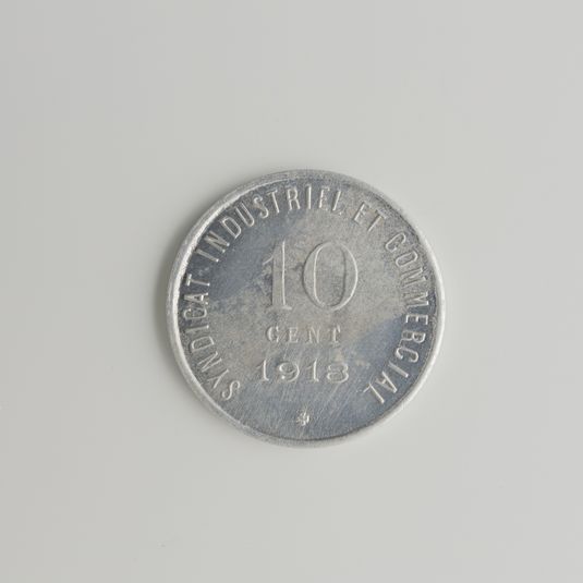Bon pour 10 centimes de franc du syndicat industriel et commercial de la chambre de commerce de Blois, 1918