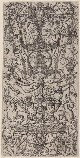 Ornament Panel with a Birdcage