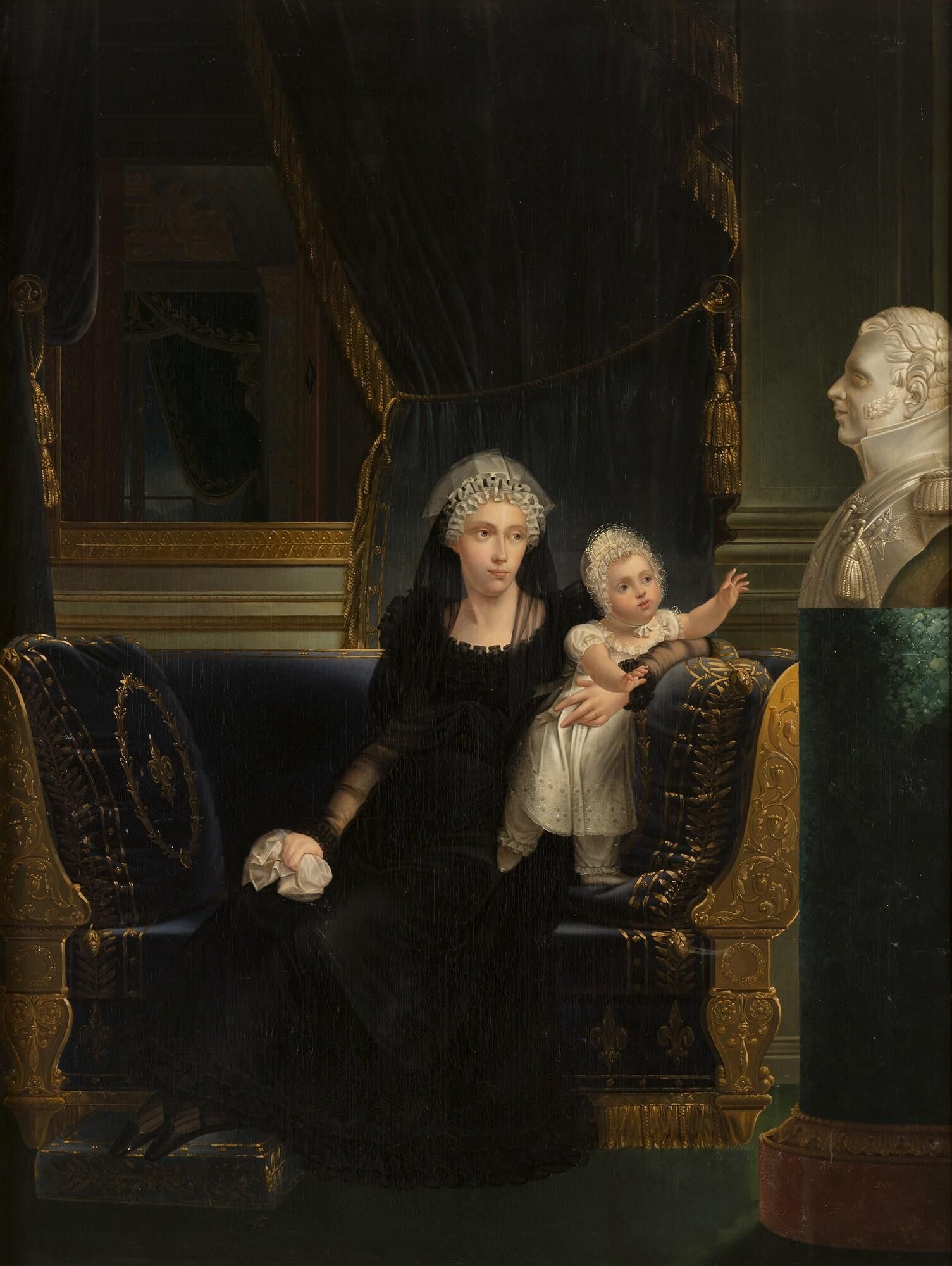 Marie-Caroline de Bourbon-Sicile, Duchess of Berry and her daughter Louise-Marie-Thérèse
