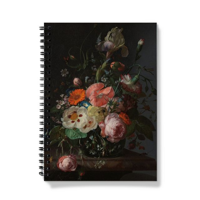 Still Life with Flowers on a Marble Tabletop, Rachel Ruysch, 1716 Notebook Smartify Essentials