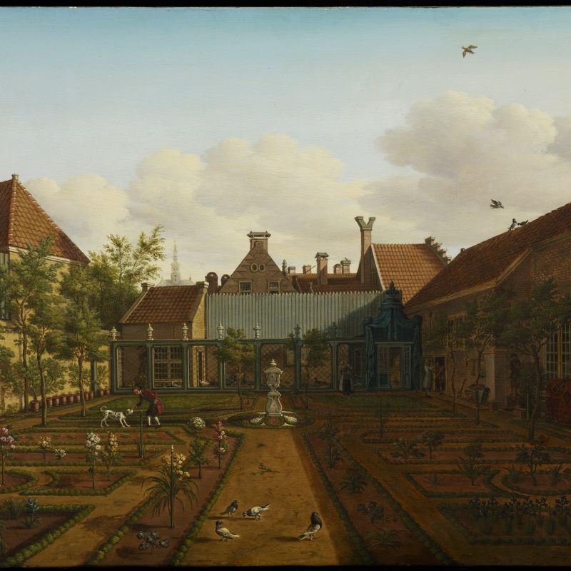 View of a Town House Garden in The Hague