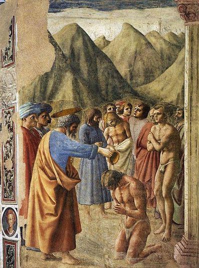 Bautismo de los neófitos (Masaccio)