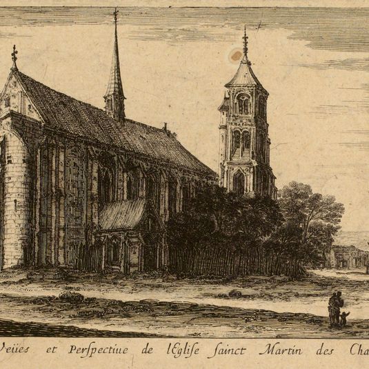 Veües et perspective de l'église Saint-Martin des Champs.