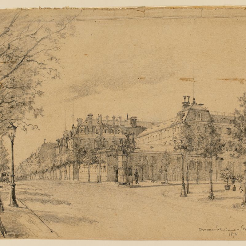Avenue Trudaine et collège Rollin, 1874