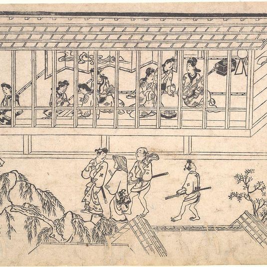 The Sixth Scene from Scenes of the Pleasure Quarter at Yoshiwara in Edo