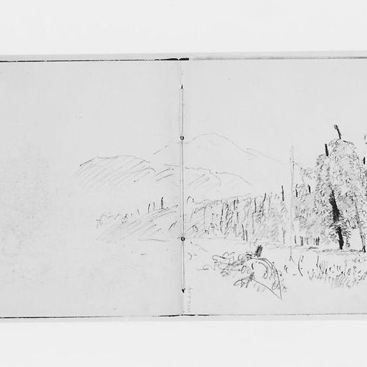 Landscape with Forest, Fields, and Mountains (from Sketchbook X)