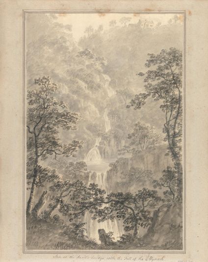 Views in England, Scotland and Wales: Inn at the Devil's Bridge, with the Fall of the Mynach