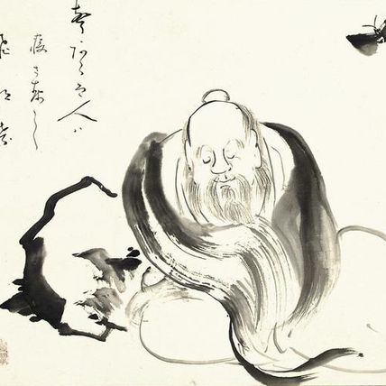 Zhuangzi dreaming of a butterfly (or a butterfly dreaming of Zhuangzi)