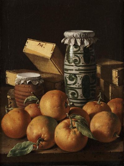 Still Life with Oranges, Jars, and Boxes of Sweets