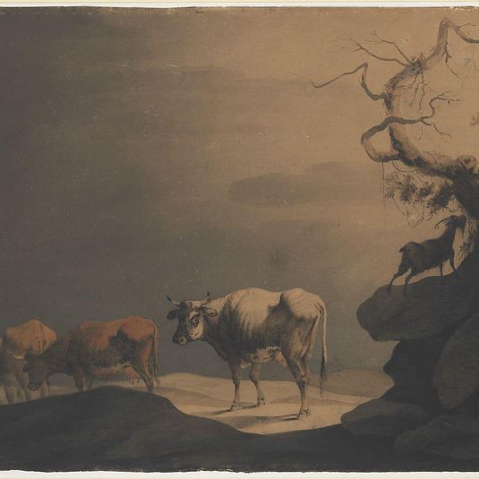 Cows and a Goat in a Landscape