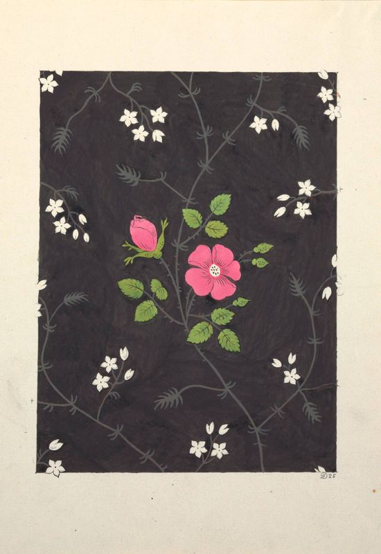Floral design for printed textiles