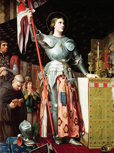 Joan of Arc at the Coronation of King Charles VII in Reims Cathedral
