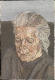 The Painter's Mother IV, 1973, oil on canvas by Lucian Freud