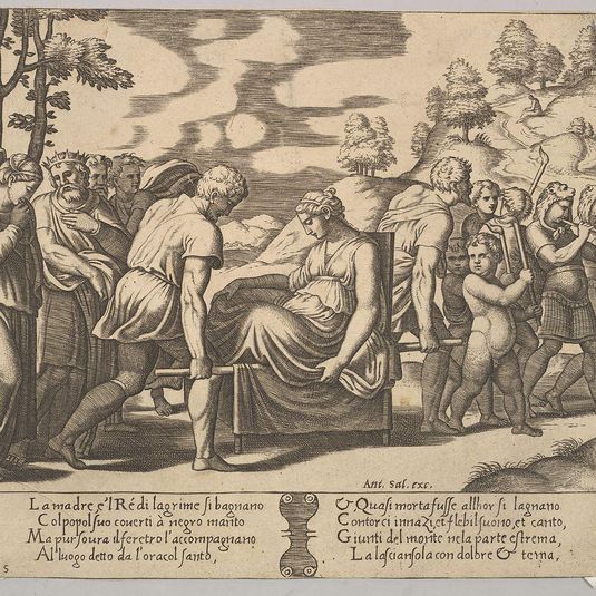 Plate 5: Psyche carried on a litter to a mountain, from 'The Fable of Psyche'