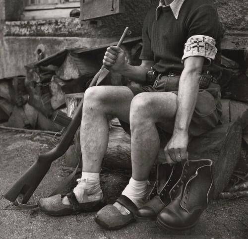 WWII, August 1944, Shoes Dropped by Allies Behind the Front Line to Fighting