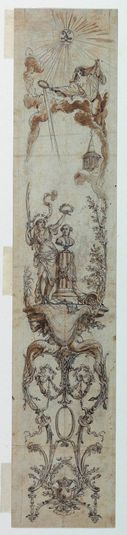 Designs for Painted Panels with Fortune and Jacques Necker