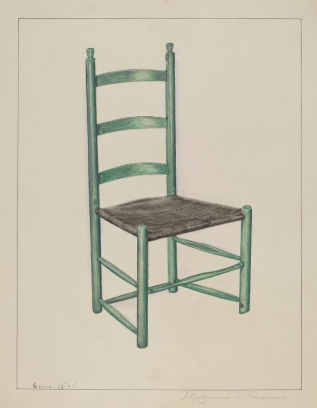 "Ladder Back" Chair - Called "Jolting Chair"