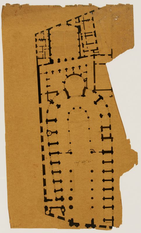 Plan de l'église Saint-Eteinne-du-Mont.