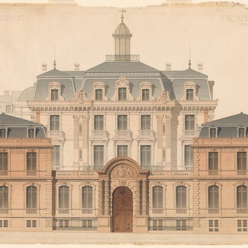 Presentation Drawing of the Hôtel de Camondo