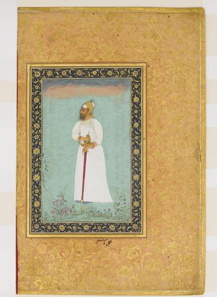 "Portrait of Ibrahim 'Adil Shah II of Bijapur", Folio from the Shah Jahan Album