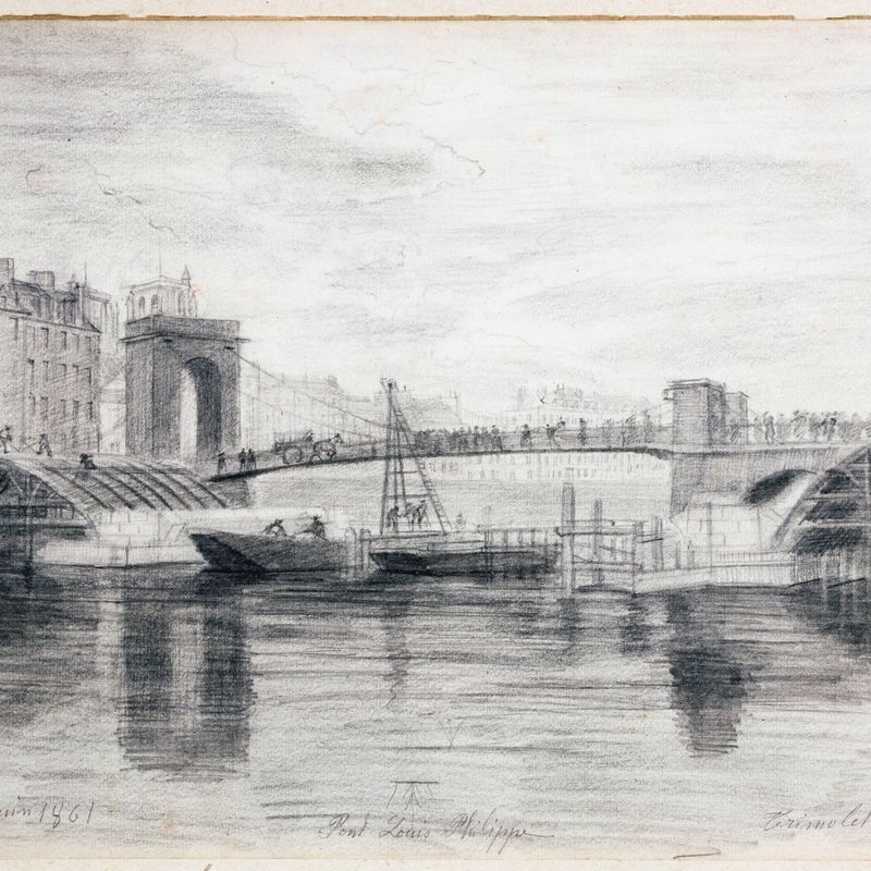Pont Louis Philippe en Juin 1861