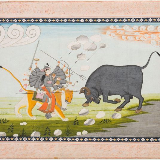 The Goddess Devi Fights the Buffalo Demon, Mahisha