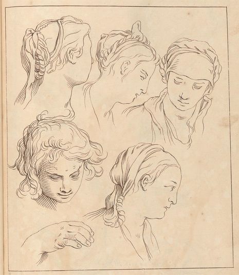 Sketches of Various Female Heads, October 24, 1716