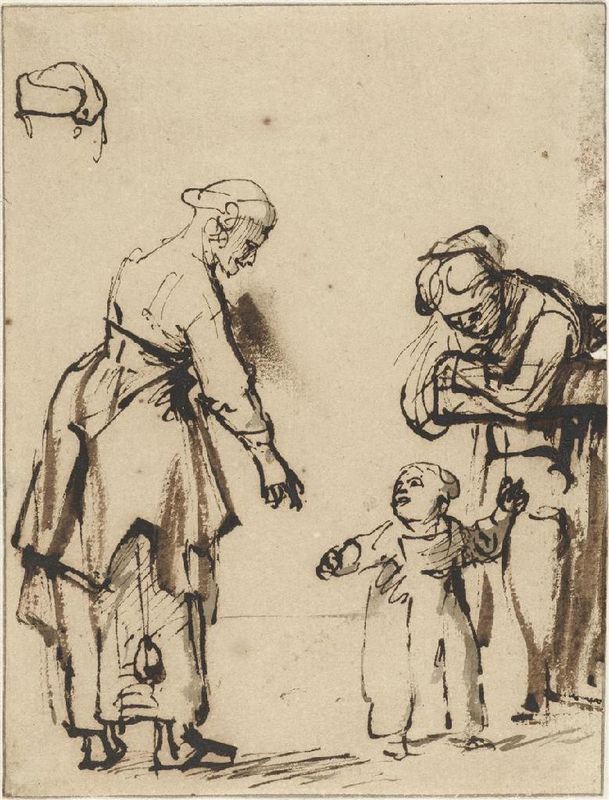 Two Standing Women with a Child
